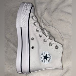 Platform high top white converse